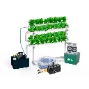Kit hidropônico N2 NFT System para 32 plantas, jardim interno completo com nutrientes, sementes e acessórios