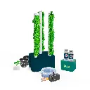 Kit hidropônico N14 Tower System para 24 plantas, jardim interno completo com nutrientes, sementes e acessórios