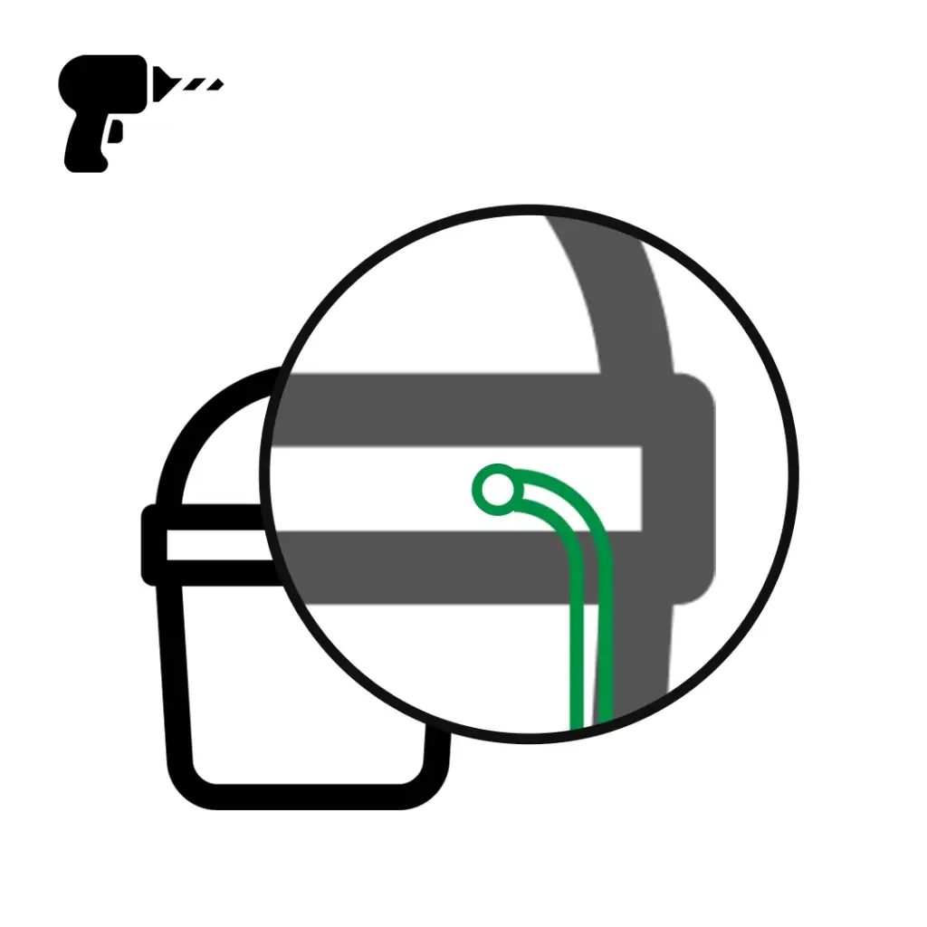 Orifício da mangueira de ar (serviço)