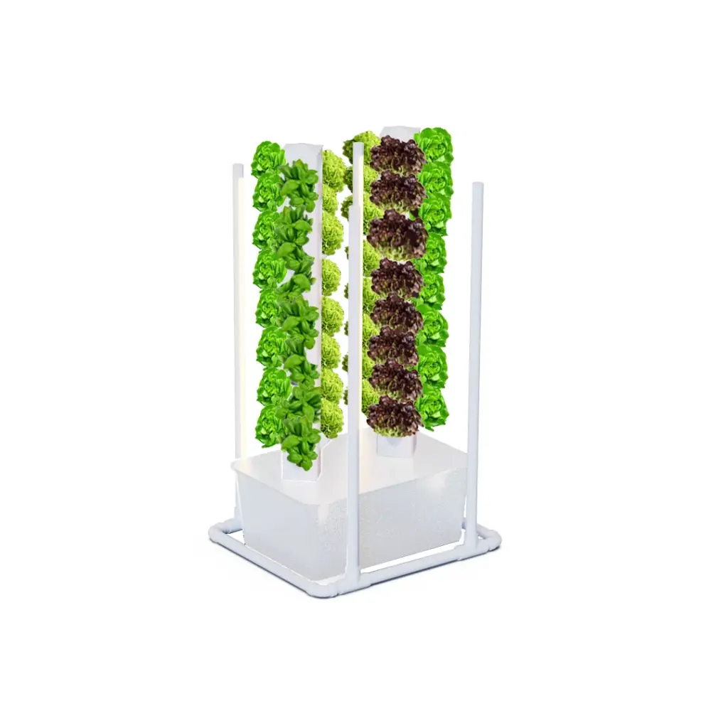 Kit hidropônico N17 Tower System para 70 plantas, jardim interno completo com nutrientes, sementes e acessórios (Não)