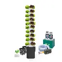 Kit hidropônico N6P Tower System para 50 plantas, jardim interno completo com nutrientes, sementes e acessórios
