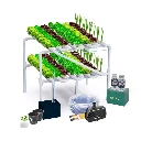 Kit Hidropônico N16 Sistema NFT para 128 Plantas, Jardim Completo com Nutrientes, Sementes e Acessórios