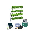 Kit Hidropônico N5 (Pared) Sistema NFT para 32 Plantas, Jardim Completo com Nutrientes, Sementes e Acessórios