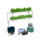 Kit Hidropônico N5A (Pared) Sistema NFT para 16 Plantas, Jardim Completo com Nutrientes, Sementes e Acessórios
