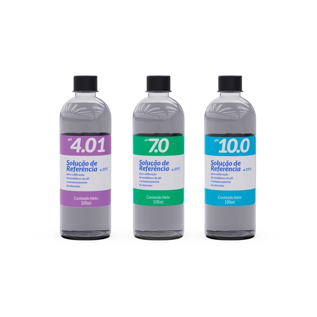 Kit Solução Buffer pH, 4.01, 7.0 e 10.0 (100ml cada)