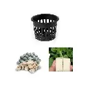 Kit com leca, esponja e vaso ou pote perfurado N10 (10cm)