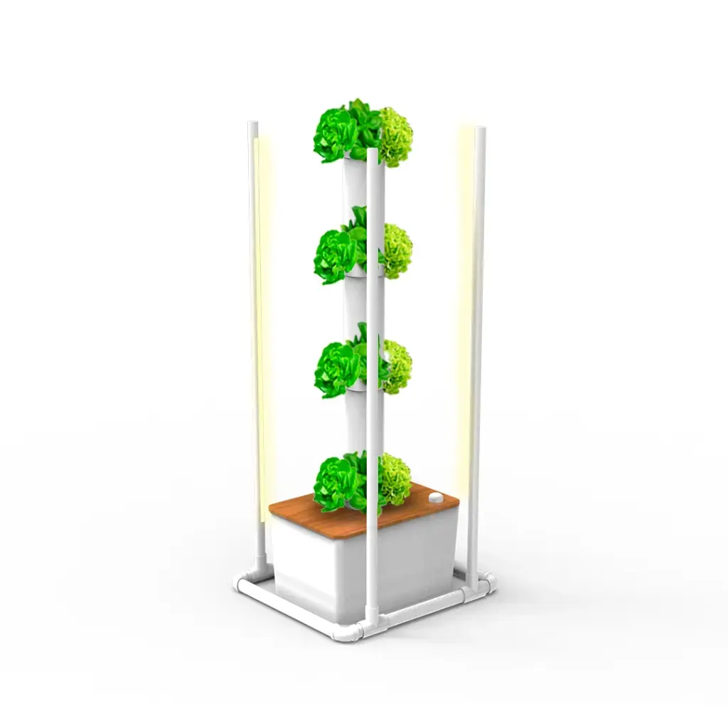 Kit Hidropônico N6W Sistema Torre para 20 Plantas, Jardim Completo com Nutrientes, Sementes e Acessórios