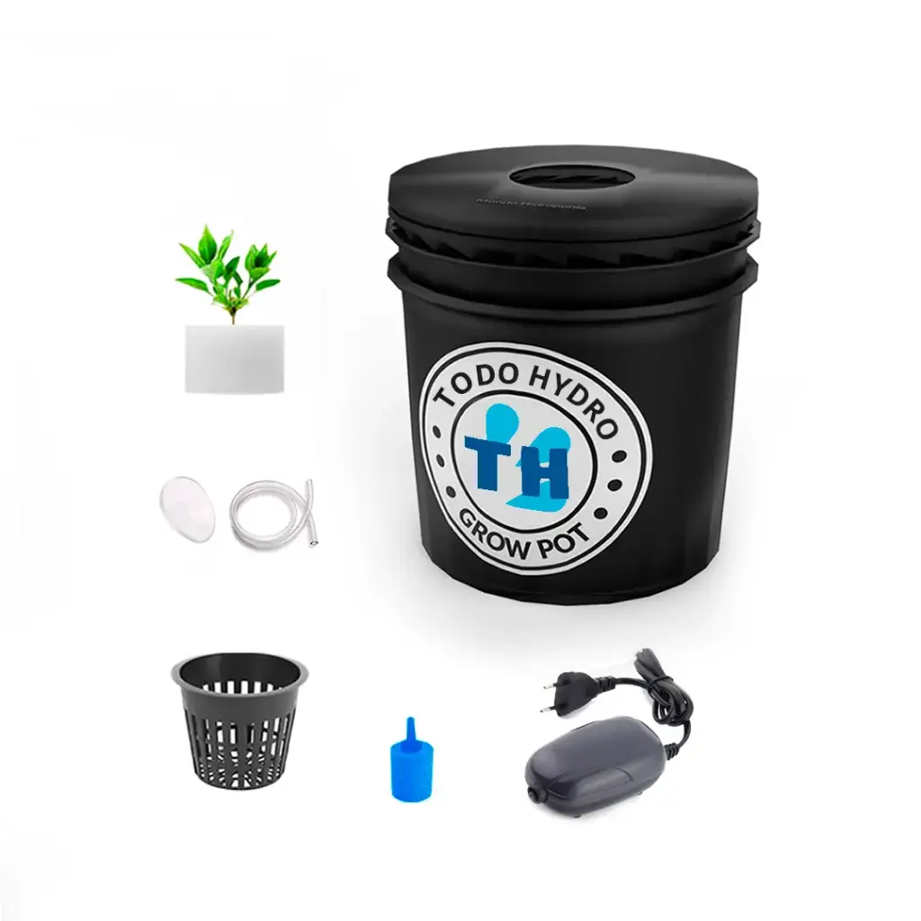 Grow Pot Inicial - Kit hidropônico DWC com bomba de ar e acessórios