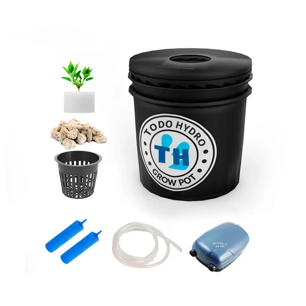 Grow Pot Profissional - Kit hidropônico DWC com bomba de ar e acessórios (Reservatorio 16 Litros, 110V)