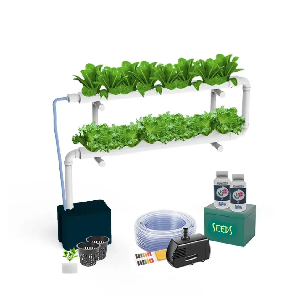 [KITWNUTRN5A] Kit hidropônico N5A NFT System para 16 plantas, jardim interno completo com nutrientes, sementes e acessórios