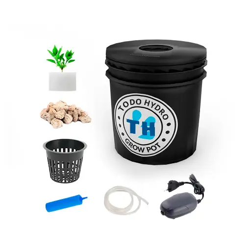 Grow Pot Original DWC Hydro Bucket Kit com bomba de ar e acessórios